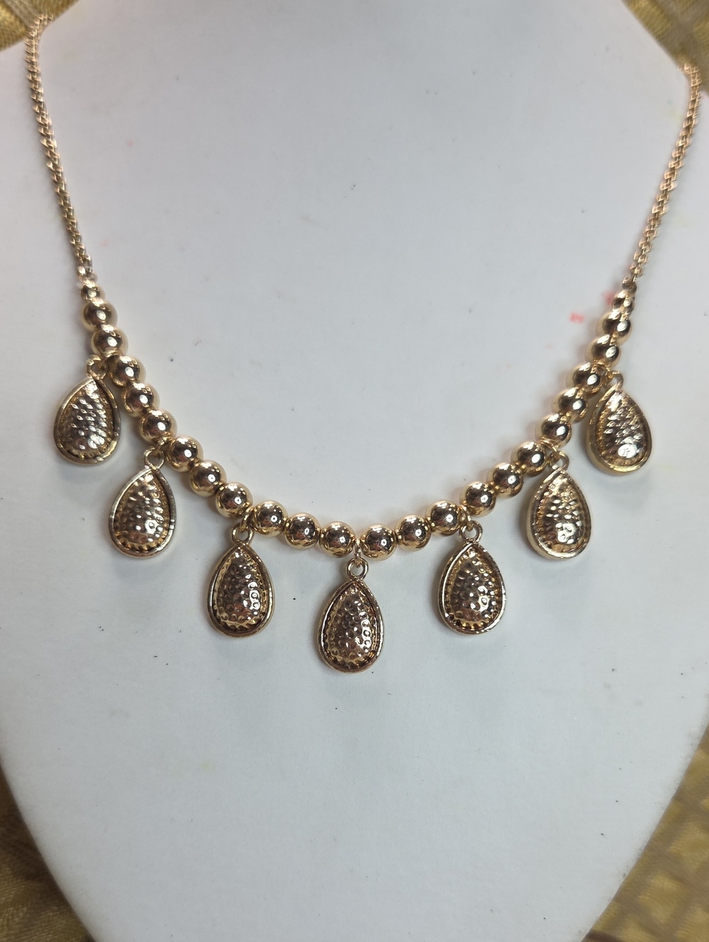 Gold tone Dangle charm chain necklace